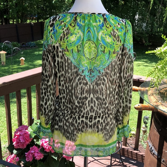 Mushkaby Sienna Rose Semi Sheer Top Small - Picture 4 of 5